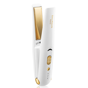 Balmain, up to 200 °C, white/gold - Cordless straightener