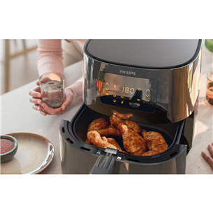 Philips Essential XL, 2000 Вт, 6,2 л + дополнительный аксессуар, серый - Аэрогриль