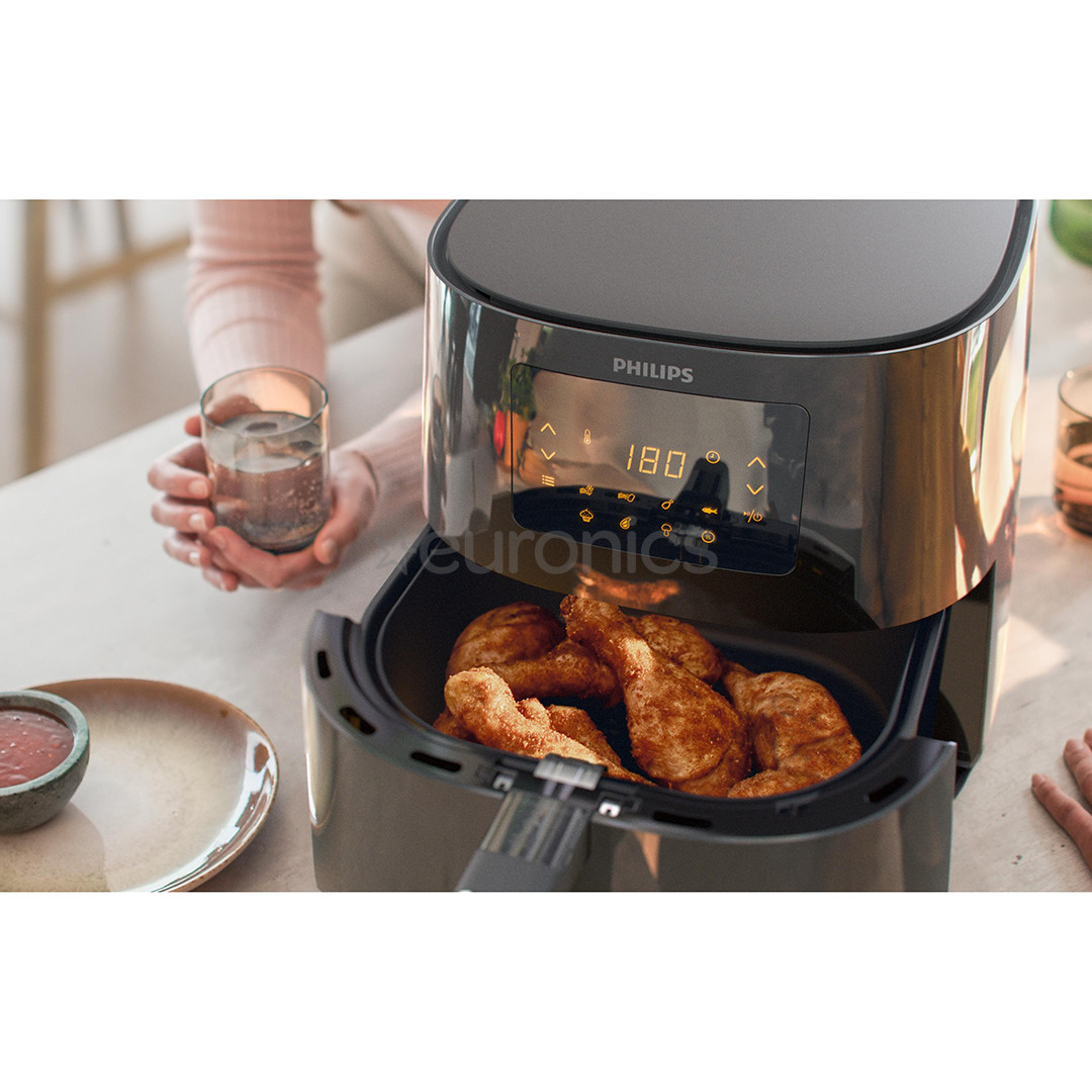 Philips Essential XL, 2000 Вт, 6,2 л + дополнительный аксессуар, серый - Аэрогриль