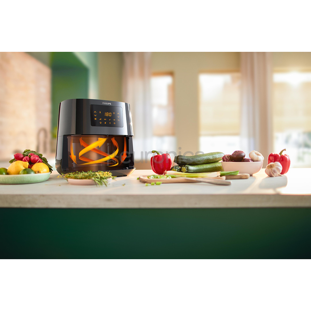 Philips Essential XL, 2000 Вт, 6,2 л + дополнительный аксессуар, серый - Аэрогриль