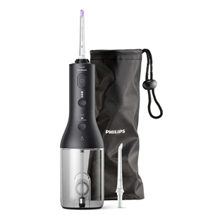 Philips Sonicare Cordless Power Flosser 3000, melna - Zobu starpu tīrītājs