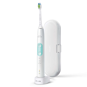 Philips Sonicare ProtectiveClean 5100, celojumu futrālis - balta/zaļa - Elektriskā zobu birste HX6857/28