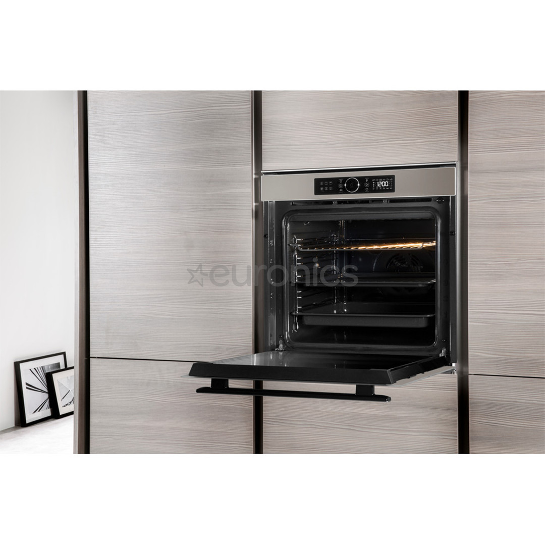 Whirlpool, 73 L, pirolītiskā tīrīšana, sudraba - Iebūvējama elektriskā cepeškrāsns