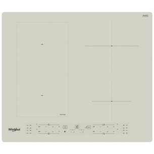 Whirlpool, width 59 cm, frameless, beige - Built-in Induction Hob