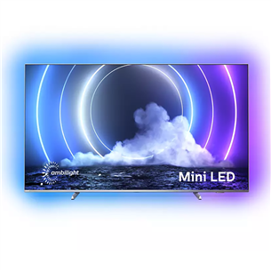 Philips MiniLED 4K UHD, 75'', боковые ножки, серебристый - Телевизор