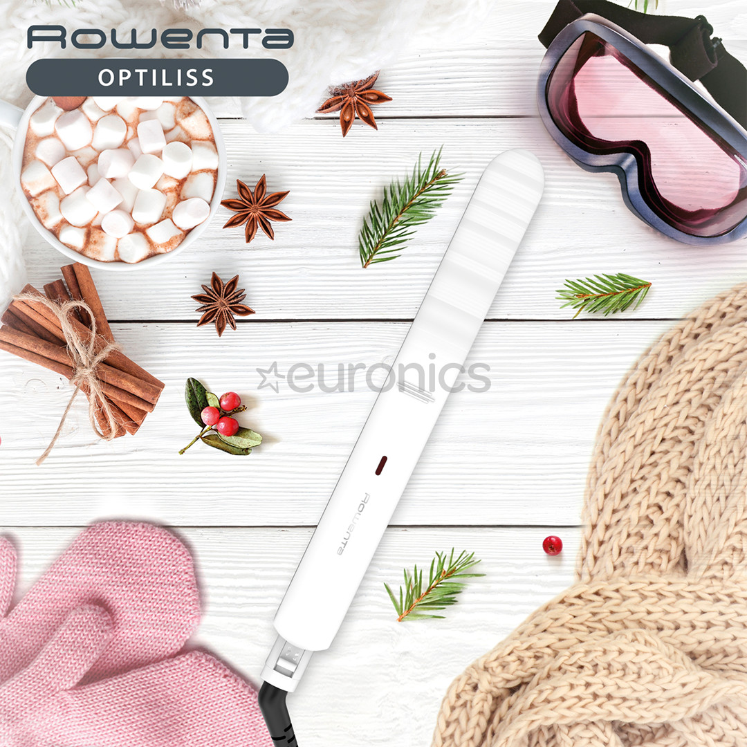 Rowenta Optiliss II, 130-230 °C, white - Hair straightener