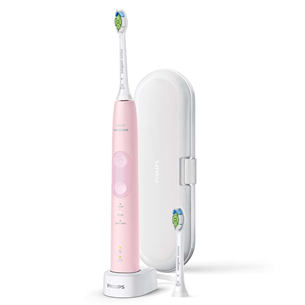 Philips Sonicare ProtectiveClean 5100, travel case, white/pink - Electric toothbrush HX6856/29
