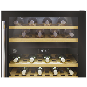 Hoover, 46 bottles, height 82 cm, black - Wine Cooler