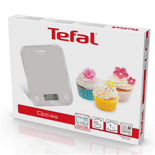 Tefal Optiss, до 5 кг, серебристый - Кухонные весы