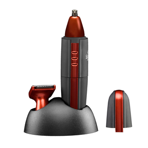 GA.MA Ovetto, black/red - Facial hair trimmer GNT510
