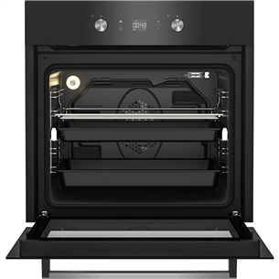 Beko, 71 L, black/inox - Built in oven