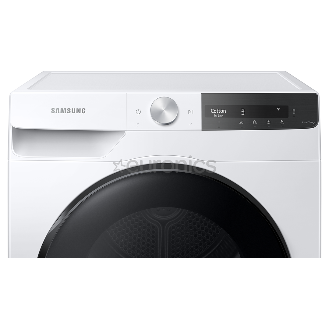 Samsung, 9 kg, depth 60 cm, white Clothes Dryer, DV90T7240BT/S7