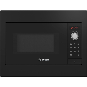 Bosch Serie 2, 20 L, melna – Iebūvējama mikroviļņu krāsns BFL523MB3
