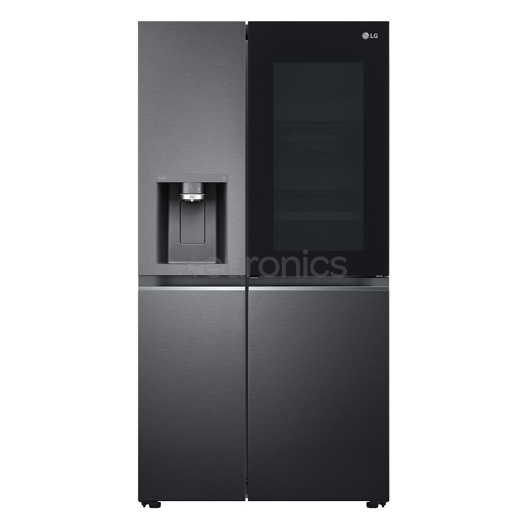 LG, InstaView, ūdens & ledus dozators, 635 L, augstums 179 cm, melna - SBS Ledusskapis GSXV91MCAE.AMCQEUR