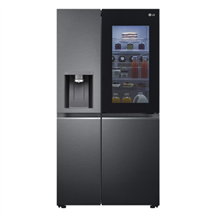 LG, InstaView, ūdens & ledus dozators, 635 L, augstums 179 cm, melna - SBS Ledusskapis