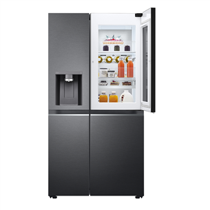 LG, InstaView, ūdens & ledus dozators, 635 L, augstums 179 cm, melna - SBS Ledusskapis