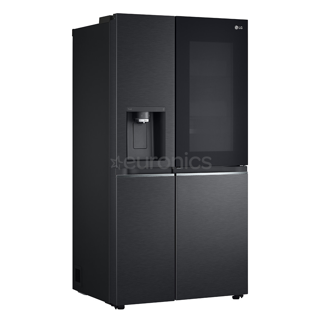 LG, InstaView, water & ice dispenser, 635 L, height 179 cm, black - SBS Refrigerator
