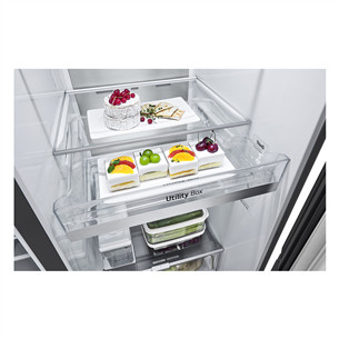 LG, InstaView, water & ice dispenser, 635 L, height 179 cm, black - SBS Refrigerator