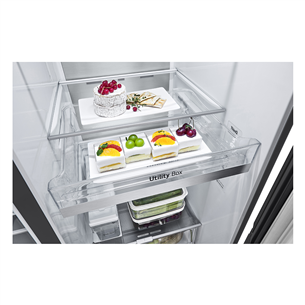 LG, InstaView, ūdens & ledus dozators, 635 L, augstums 179 cm, melna - SBS Ledusskapis