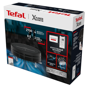 Tefal X-plorer S120 Animal & Allergy, vacuuming and mopping, black - Robot Vacuum Cleaner