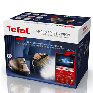 Tefal Pro Express Vision, 3000 W, melna/zelta - Gludināšanas sistēma