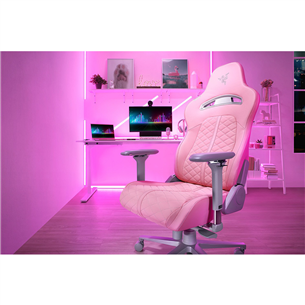 Razer Enki, mākslīgā āda, rozā - Datorkrēsls spēlēm