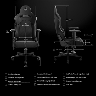 Razer Enki, mākslīgā āda, rozā - Datorkrēsls spēlēm