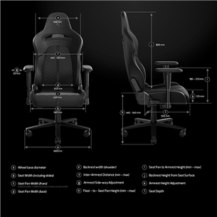 Razer Enki, black - Gaming chair