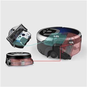 Zaco W450, mopping, grey/blue - Robot for mopping