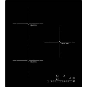 Schlosser, platums 45 cm, melna – Iebūvējama indukcijas plīts virsma