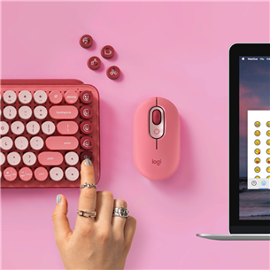 Logitech POP Keys Wireless Mechanical Emoji, RUS, розовый - Беспроводная клавиатура