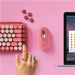 Logitech POP Keys Wireless Mechanical Emoji, RUS, heartbreaker pink - Wireless Keyboard