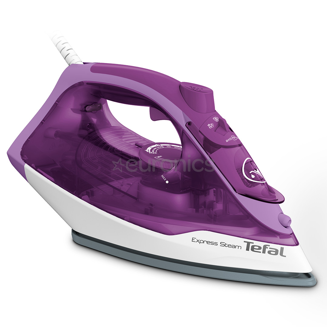 Tefal Express Steam, 2400 Вт, фиолетовый/белый - Паровой утюг