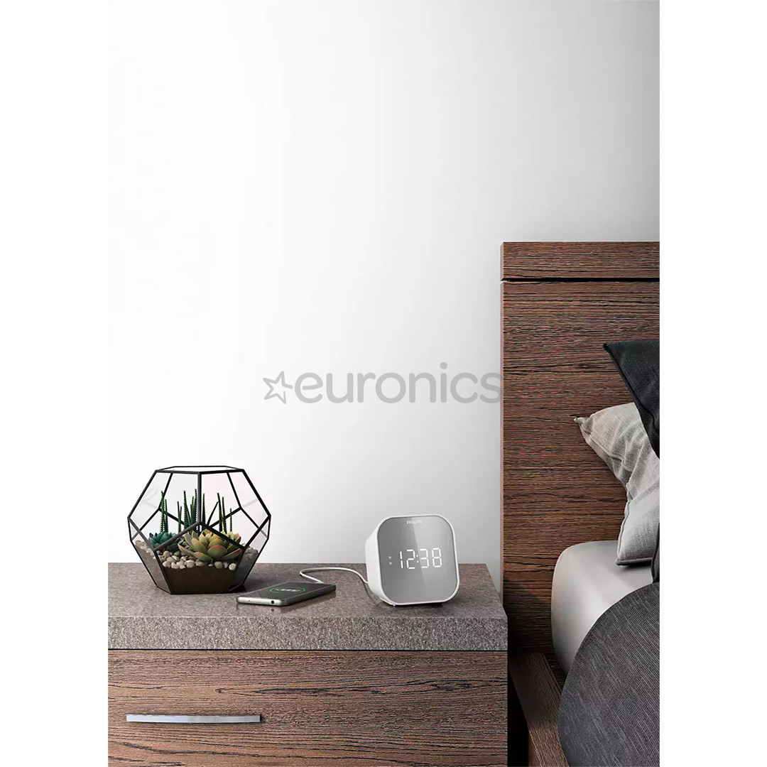 Philips TAR4406/12, FM, USB, white - Clock radio