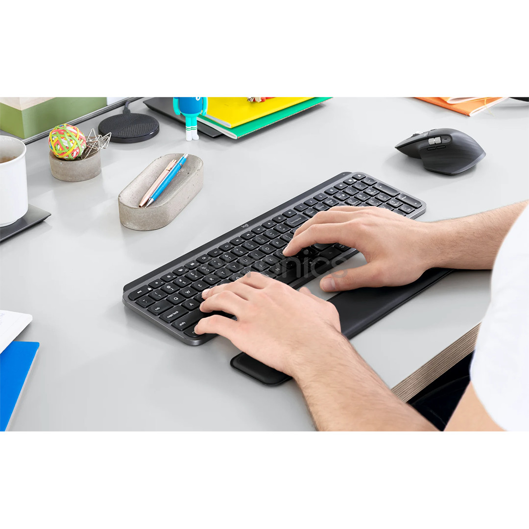Logitech MX Keys Plus, US, серый - Беспроводная клавиатура