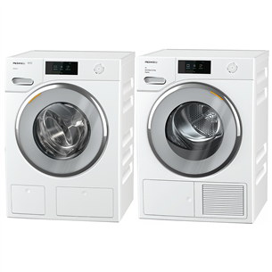 Miele, 9 kg + 9 kg - Veļas mazgājamā mašīna + veļas žāvētājs WWV980WPS+TWV780WP