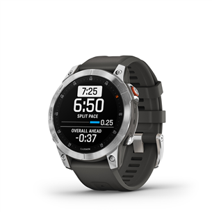 Garmin EPIX 2, серый / черный силиконовый ремешок - Спортивные часы