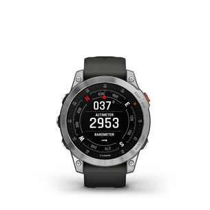 Garmin EPIX 2, серый / черный силиконовый ремешок - Спортивные часы