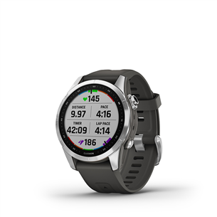 Garmin fenix 7S, 42 мм, серебристый / графитовый ремешок - Спортивные часы