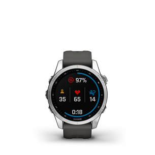 Garmin fenix 7S, 42 mm, silver / graphite band - Sports watch