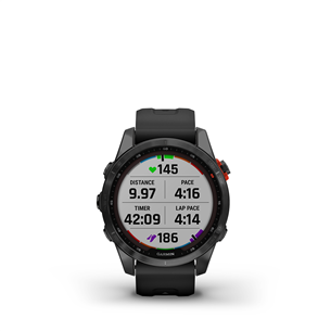 Garmin fenix 7S - Solar Edition, 42 mm, tumši pelēka/melna - Viedpulkstenis