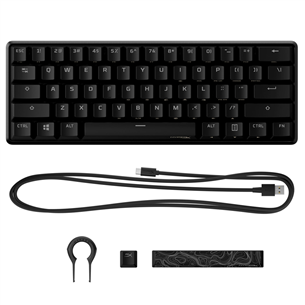 HyperX Alloy Origins 60, HX Red Switch, US, mehāniskā, melna - Klaviatūra