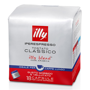 Illy Lungo, 18 porcijas - Kafijas kapsulas