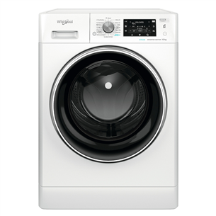 Whirlpool, 10 kg, dziļums 60.5 cm, 1400 apgr/min., balta - Veļas mazgājamā mašīna ar priekšējo ielādi