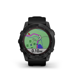 Garmin fenix 7X Sapphire Solar, 51 мм, Base, титановый черный DLC / черный ремешок - Спортивные часы