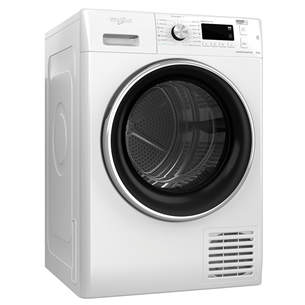 Whirlpool, 9 kg, dziļums 64.9 cm - Veļas žāvētājs