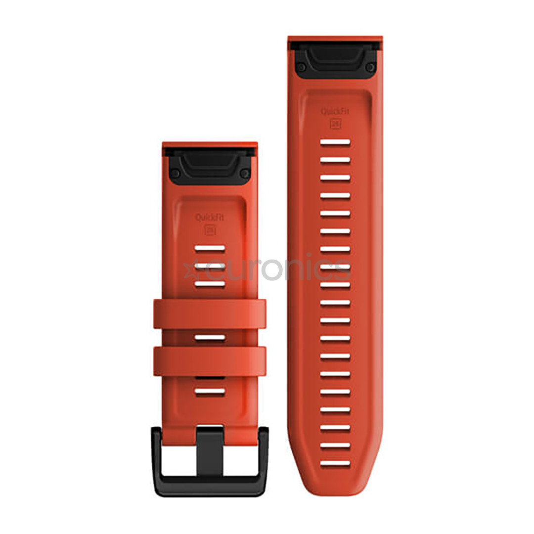 Garmin fenix, 26mm, QuickFit, flame red silicone - Replacement band