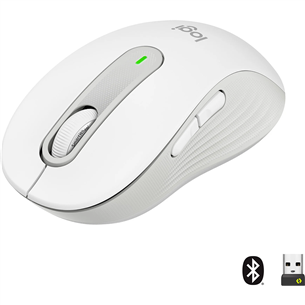 Logitech Signature M650 L, optiskā, balta/pelēka - Bezvadu datorpele 910-006238