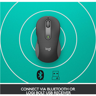 Logitech Signature M650 L, optiskā, melna - Bezvadu datorpele
