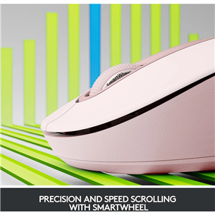 Logitech Signature M650 L, silent, pink - Wireless Optical Mouse